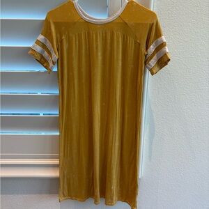 Love, Fire Yellow Dress with White Trim- Youth Dress